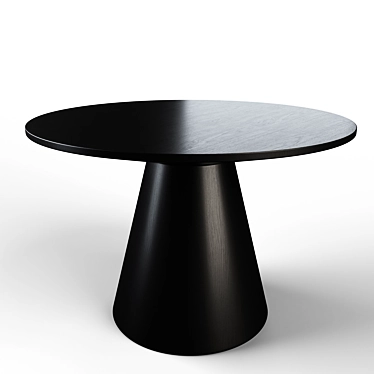 Blue House Congo Dining Table: Oak Leaf Structure, Black Finish 3D model image 1 