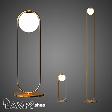 Oval Orb Floor Lamp 3D model image 1 