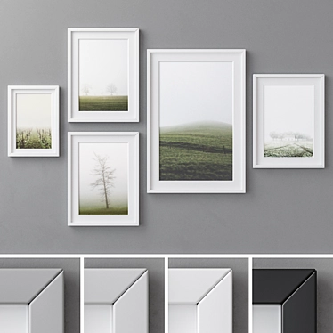 Sophisticated Frame Set | 4 Colors | A4, 30x40, 50x70 3D model image 1 