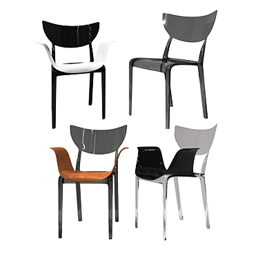 Customizable Ema Sao Chair: Sleek & Waterproof 3D model image 1 