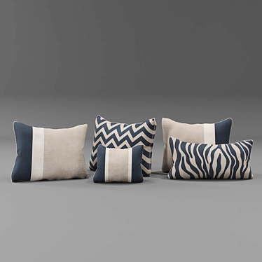 Sleek Comfort Pillow Set 3D model image 1 