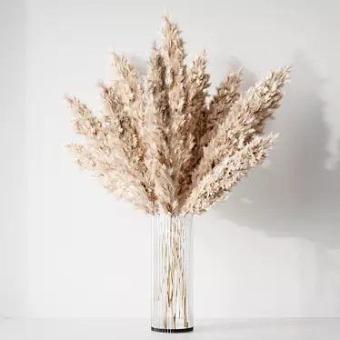 Luxurious Pampas Grass Décor 3D model image 1 