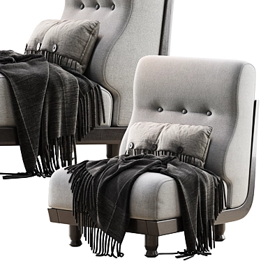 Guillerme and Chambron Easy Chair: Comfort Redefined! 3D model image 1 