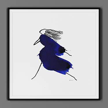 Sleek Black Framed Art 3D model image 1 