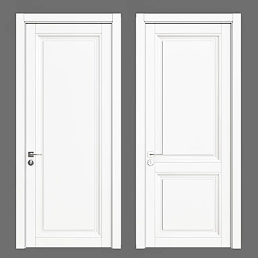 Elegant Entryway Door Solution 3D model image 1 