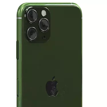 Green Iphone 11 Pro: High Poly Model 3D model image 1 