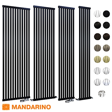 High-Quality Aluminum Radiator: Mandarino Tondo 1800 3D model image 1 