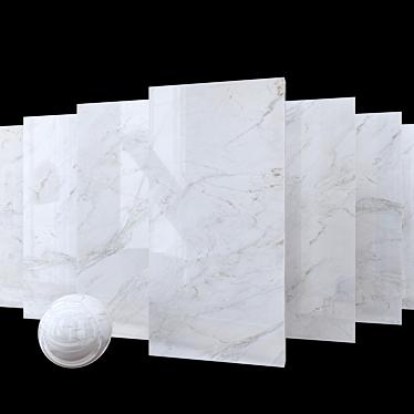 Anders White Marble Set 3D model image 1 