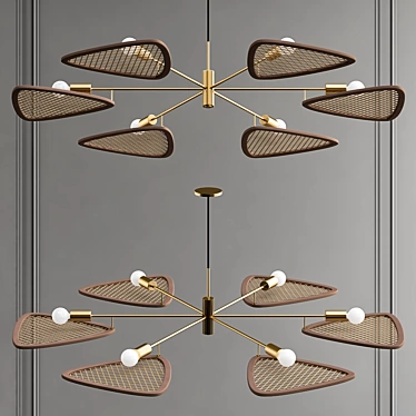 Elegant Papillion Pendant Light 3D model image 1 