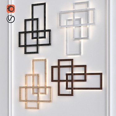 TRINITY Wooden LED Wall Lamp 3D model image 1 