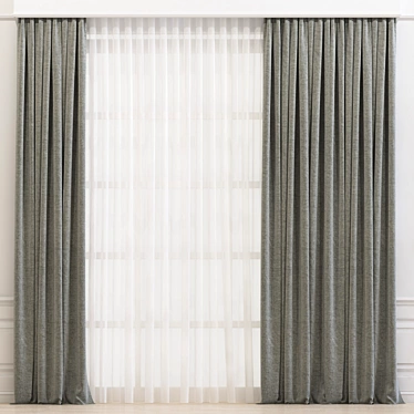 Revamped Curtain Design 3D model image 1 