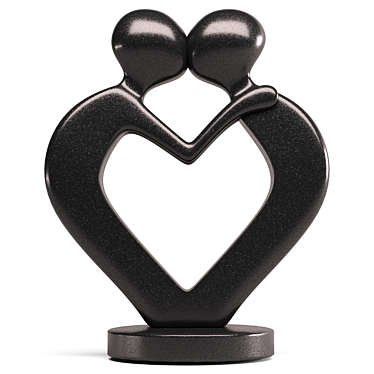 Eternal Love Iron Statue 3D model image 1 
