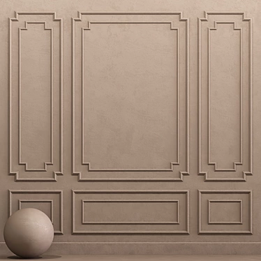 Elegant Molding: Simply Taupe 3D model image 1 