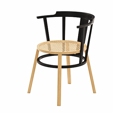 Revolutionary Windsor Chair: Offset Elegance 3D model image 1 