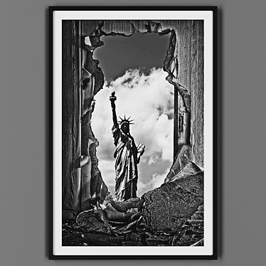 Title: Black Framed Art Print 3D model image 1 