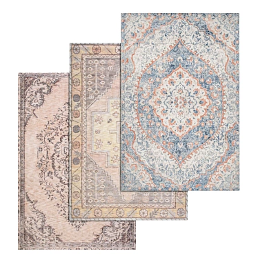 Luxury Carpets Set - High-Quality Textures 3D model image 1 