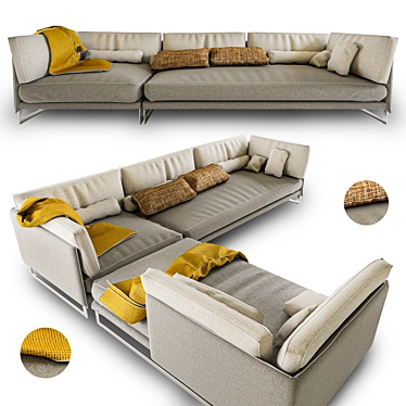 SABA LIVINGSTON 4-Seat Sofa Set 3D model image 1 