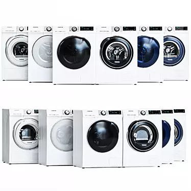 Samsung Washer and Dryer Set 3D model image 1 