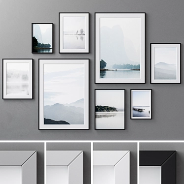 Versatile Photo Frames Set 86 3D model image 1 