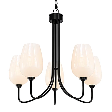 Kichler Valserrano Black Chandelier 3D model image 1 