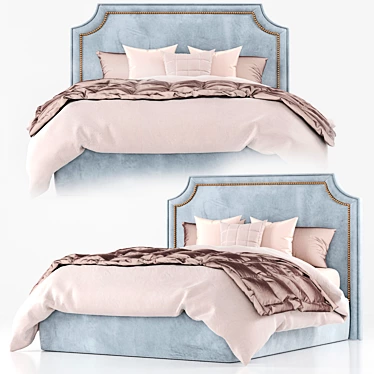 Garda Decor Bed: Elegant and Customizable 3D model image 1 