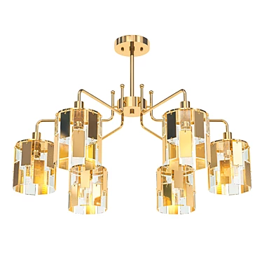 Elegant Crystal Chandelier 3D model image 1 