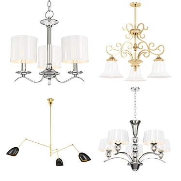 Modern Chandelier Collection 3D model image 1 