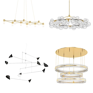 Modern Chandelier Collection 3D model image 1 