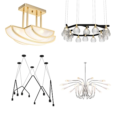 Modern Chandeliers Collection 3D model image 1 