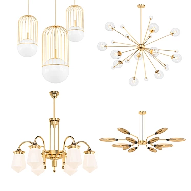 Modern Chandelier Collection 3D model image 1 