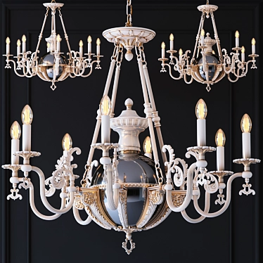 Elegant Chiaro Gabriel Chandelier 3D model image 1 