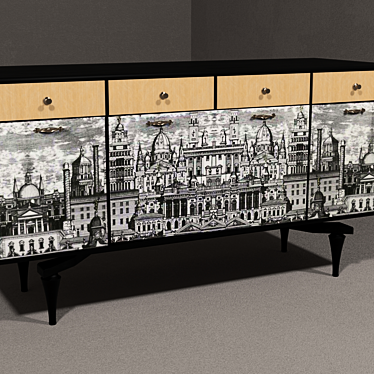 1952 Vintage Exclusive Sideboard 3D model image 1 