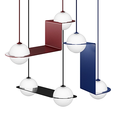 Lambert & Fils Laurent Pendant Light 3D model image 1 