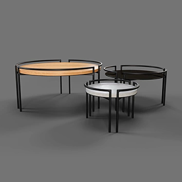 Carrasco Table: Elegant Iron & Marble Design 3D model image 1 