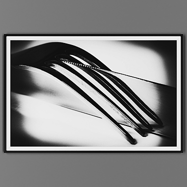 Black Framed Art Print 3D model image 1 