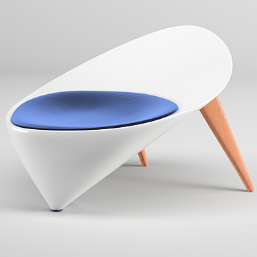 Sleek Circular Chair 3D model image 1 