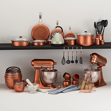 Modern Kitchen Decor Set for Max 2013 3D model image 1 