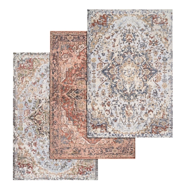 Luxury Rug Set: High-Quality Textures 3D model image 1 