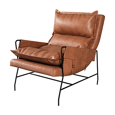 Luxury Leather Armchair: The Ultimate Comfort 3D model image 1 