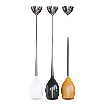 Sleek Glass Pendant Lamp by Lampatron 3D model image 1 