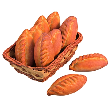 Delicious Pie Basket 3D model image 1 