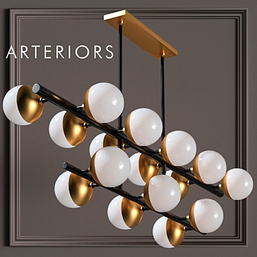 Arteriors Wahlburg Two Tired Chandelier 3D model image 1 