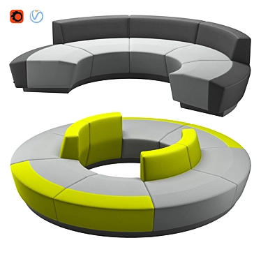 COR - Affair 04: High-Res Modular Sofas 3D model image 1 