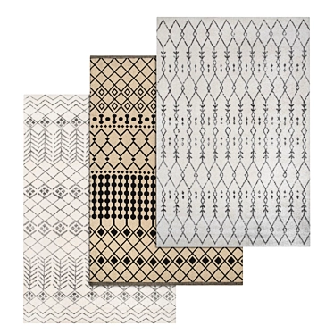 Luxury Rug Set: High-Quality Textures for Versatile Use 3D model image 1 