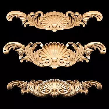 Baroque Carving Trim for CNC & Renders 3D model image 1 