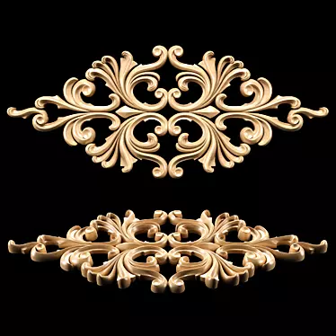 Classical Empire Style Carving Trim 3D model image 1 