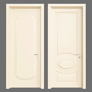 Elegant Entrance Door 3D model image 1 