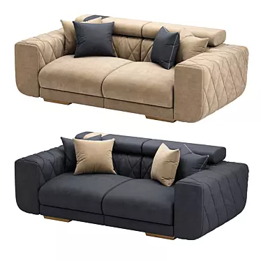 Elegant Contemporary Sofa 3D model image 1 