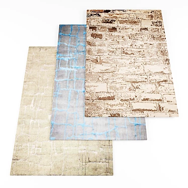 Textured Collection: 4 Rugs by Author 3D model image 1 