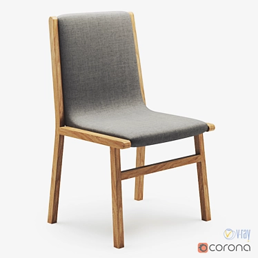 Modern Bridge Dining Chair 3D model image 1 